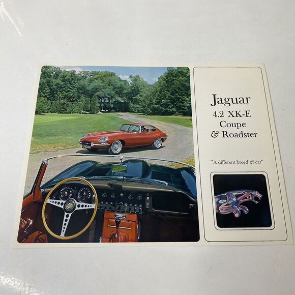 1967 Jaguar XK-E Coupe & Roadster Sales Brochure Sales Sheet Original - Picture 1 of 2